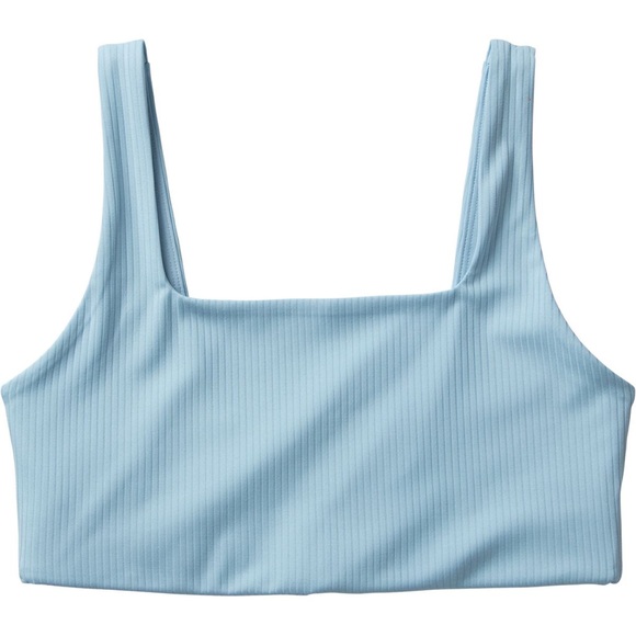 girlfriend collective Other - Girlfriend Collective Light Blue Ribbed Tommy Cropped Sports Bra Size XS Women